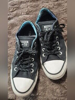 Converse Black Low-Top Sneakers with Galaxy Liner